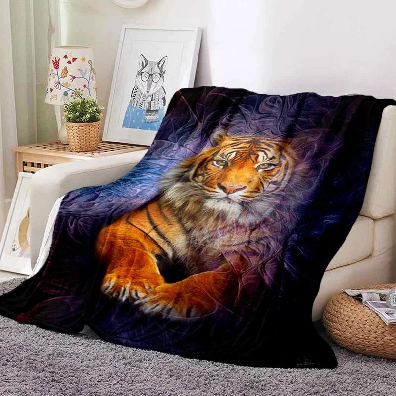 3D Cool čierne zlato tigr prikrývka na gauč prikrývka cestovná posteľná bielizeň flanel hodí prikrývku posteľ pre posteľ na gauč