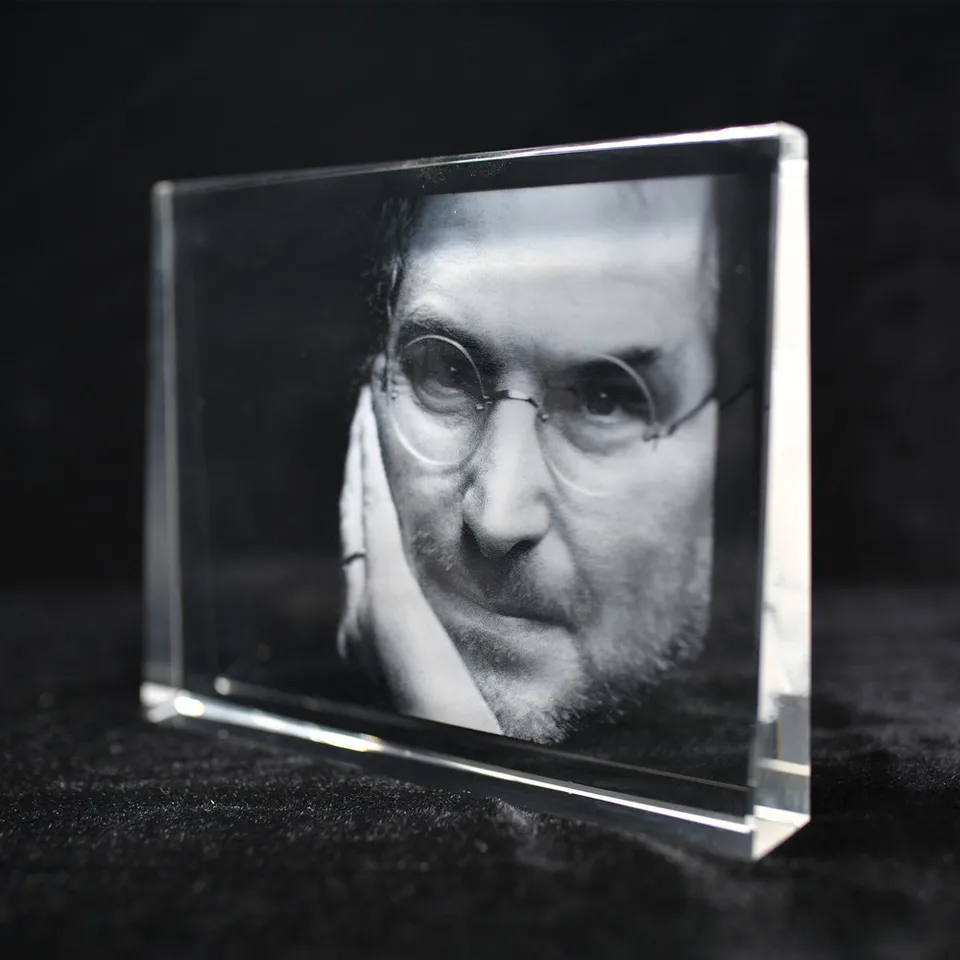 3D Crystal Photo personalizované darčeky s vlastnou fotografiou pre otcov MOM Men Women 3D laser leptaný rámec obraz Prispôsobil sa