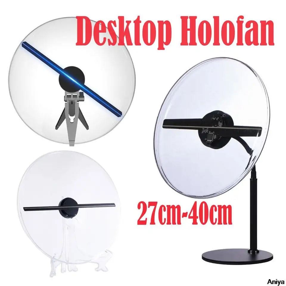 3D Desktop Hologram projektor Fan Light Logo Projector komerčný reklamný displej holofan s pokrývkou LED 3D hologram prehrávač