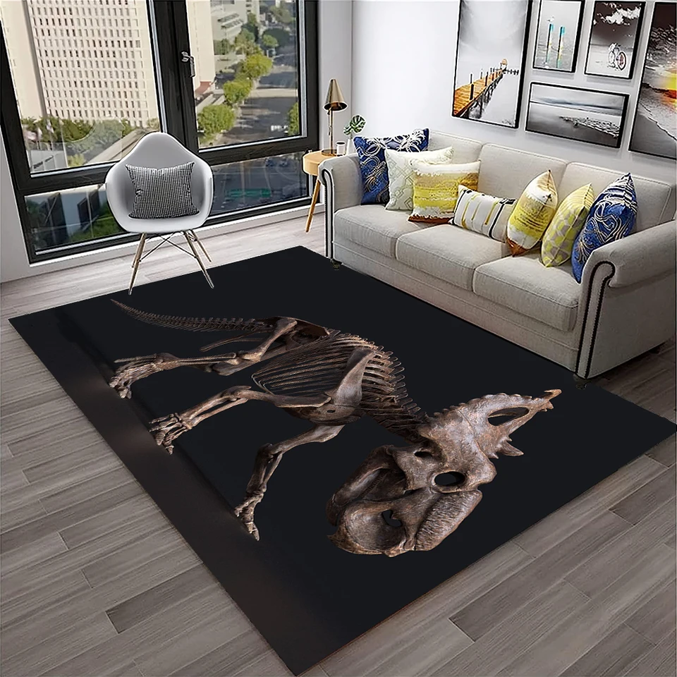 3D dinosaurus Animal Fossil Series koberec HD koberec pre domácu obývaciu izbu Spálňa pohovka dekora