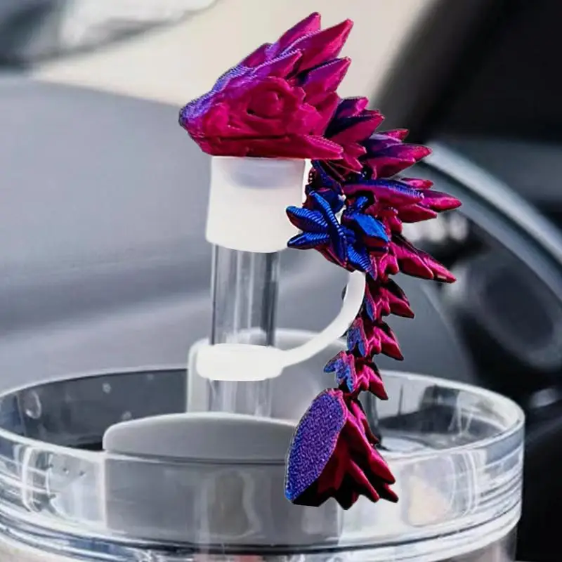 3D Dragon Slaw Topper Pitping Slaw Topper s 3D drakom odolný proti prachom, ktorý je odolný voči slamenej zástrčke pre 30 a 40ozmi slamy