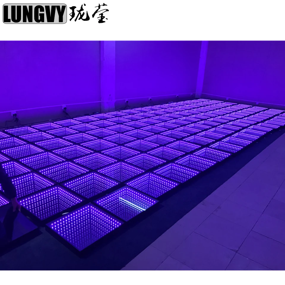 3D Dynamic Floor 50x50cm 3D zrkadlo Disco/Club/DJ/DJ/podujatia LED DANCINCOVÉ PLACKÉ PANELY PRE SEDADLO BAR CLUB Show Car Show
