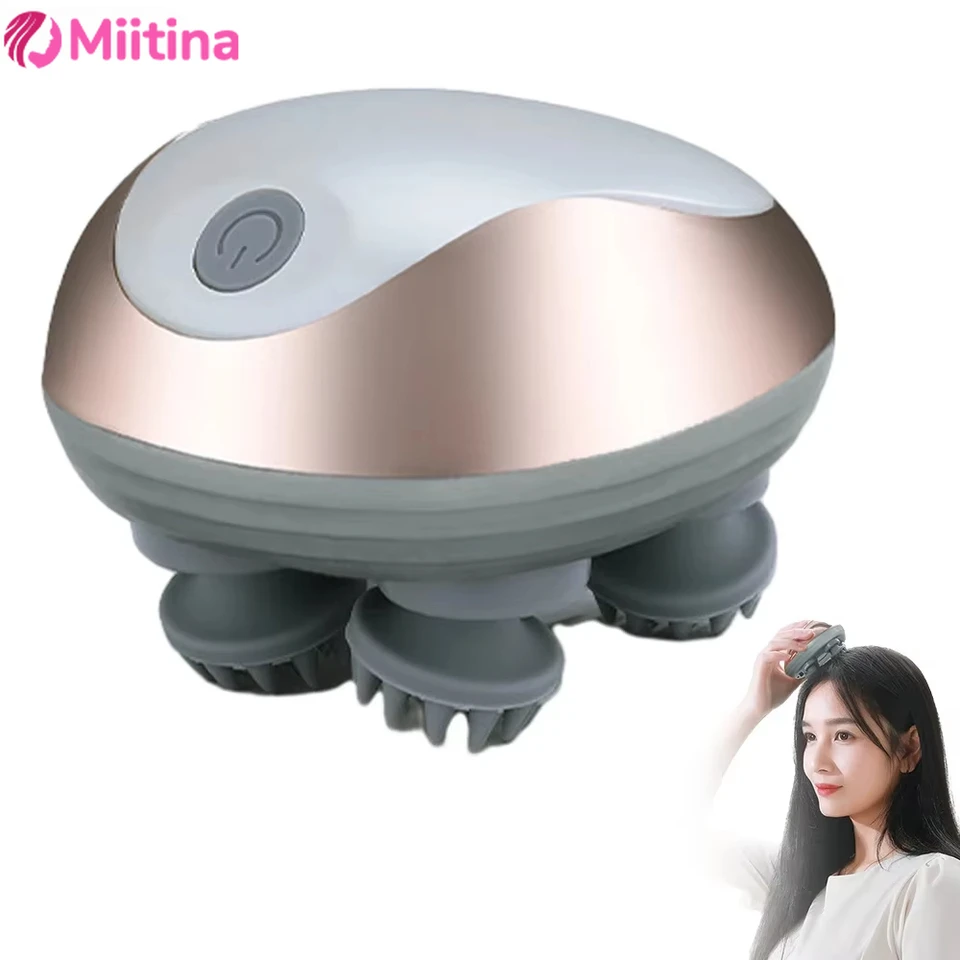 3D elektrická hlava Massager Antistress Relax Masáž krku tela podporuje rast rastu vlasov stres relax Massager na pokožku hlavy Healt Care Healt Care Massager
