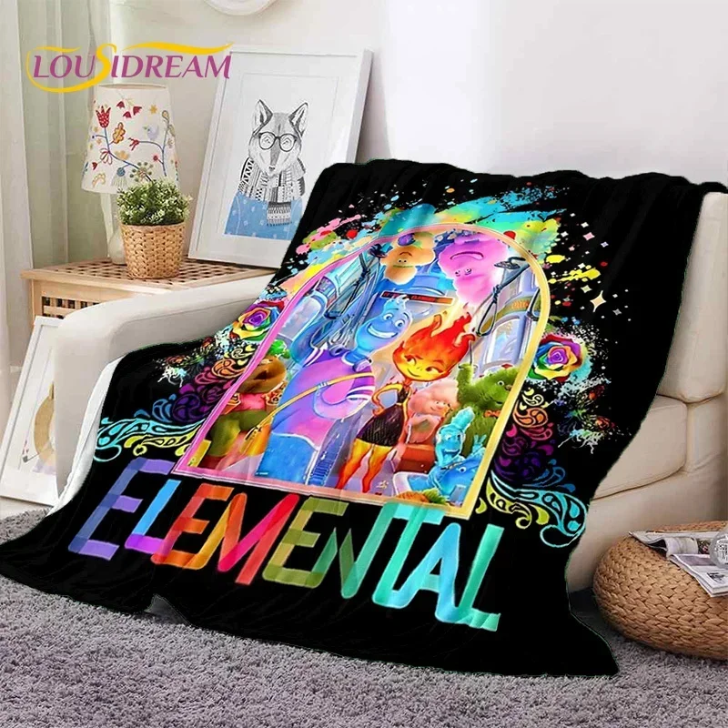 3D elementárna mágia karikatúra Soft flanel prikrývky, hodte prikrývku Pohodlnú prikrývku pre piknikové postele pohovka pre domácu spálňu detské obal