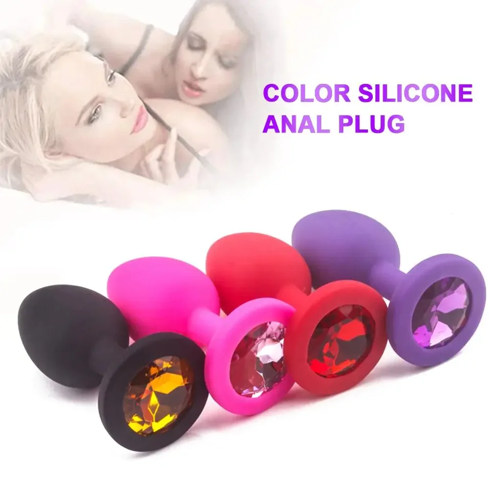3D faux diamantový silikónový butt plug Masturbation pár flirtujúce sexuálne hračky masturbácia nástroja sexuálne hračky bdsm bdsm