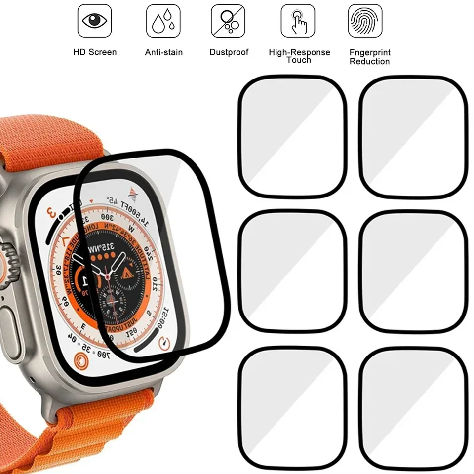 3D Film Chránič obrazovky pre Apple Watch Ultra 49 mm Serie 7/8 41 mm 45 mm 42/38 mm (nie temperované sklo) Iwatch 6 5 4 3 SE 40 mm 44 mm