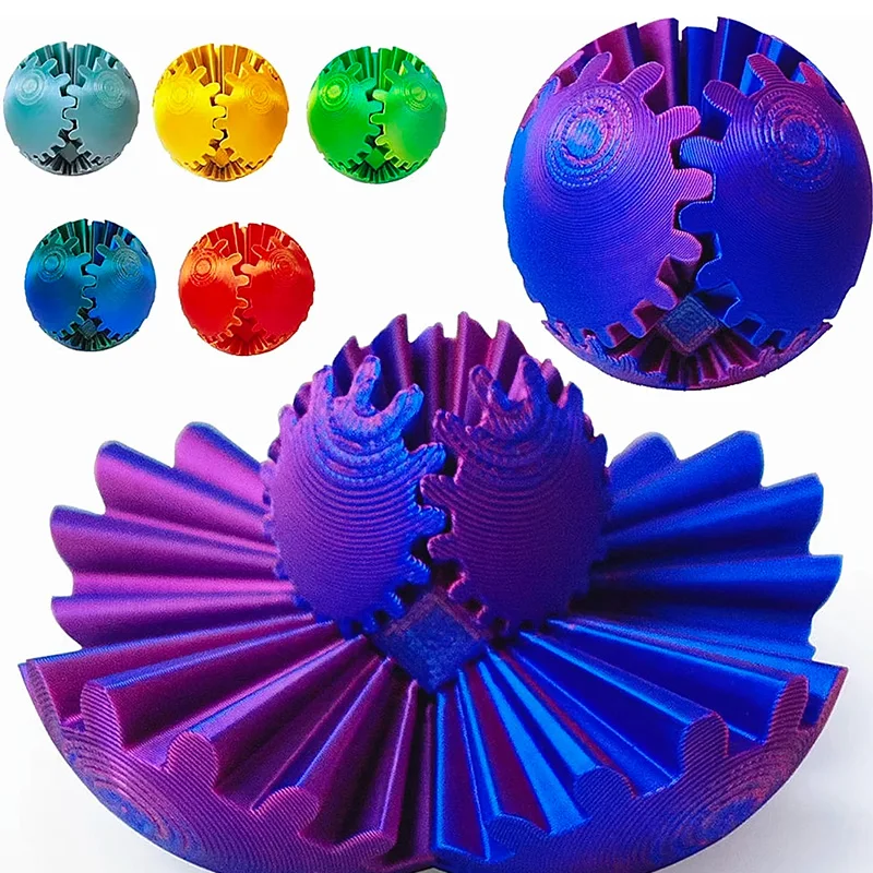 3D GEAR GALL SPIN GOLL GAR GAR GLEL Pop fidget hračky stres relaxačný stolný dekoratívny model narodeniny Perfektné darčeky pre chidren