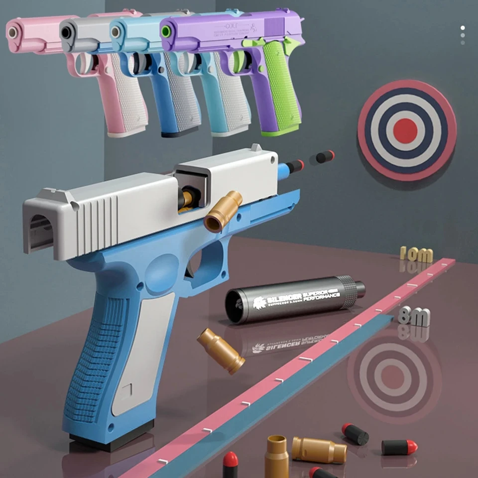 3D gravitačný model 1911 Pištoľové hračky na zmiernenie pištole pre dospelých, Fidget Luminous Pekné darčeky pre deti dospelých vhodné pre relevin