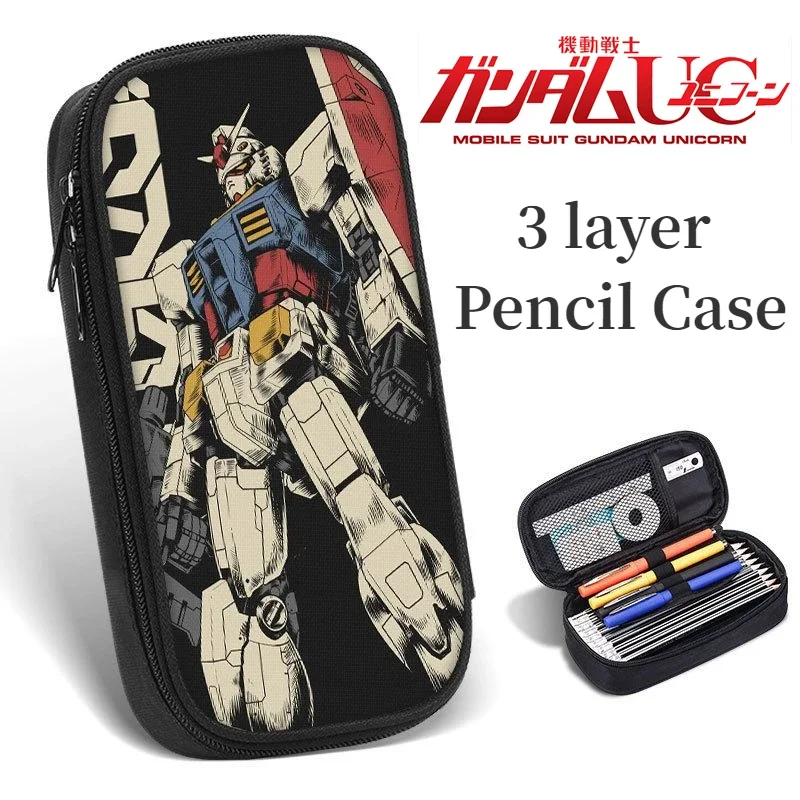 3D Gundam Peruzka Karikatúra Anime Anime Per Pen Bag Perouch módne chlapci Organizátorka Študentský organizátor Organizátor ceruzka ceruzka