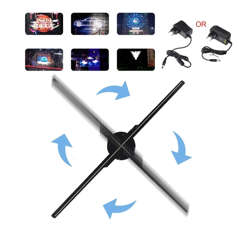 3D hologramový reklama Display LED fanúšik holo grafické 3D fotografie a video obchod