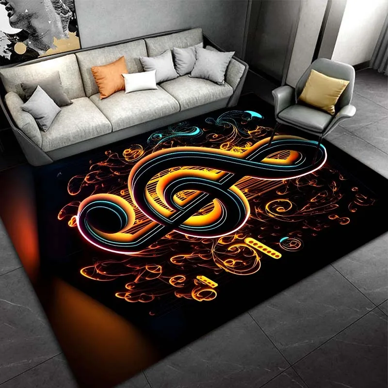 3D hudobná poznámka hudba Art Area koberec Veľký koberec pre obývaciu izbu Spálňa show roubl roubt dom