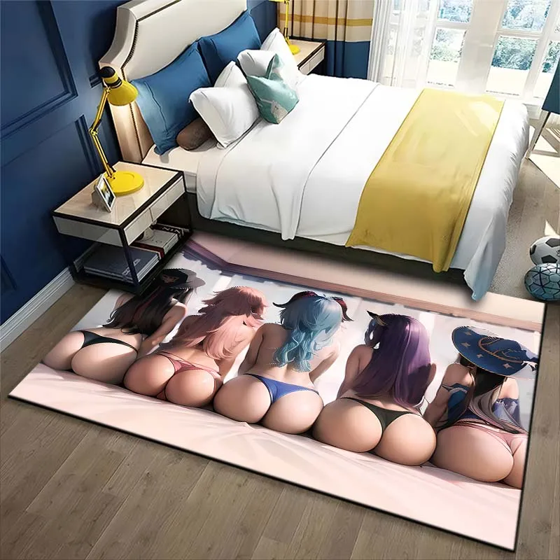 3D japonská sexy krása Veľký zadok anime karikatúra koberec koberce pre chlapcov spálňa domáci stôl dekora