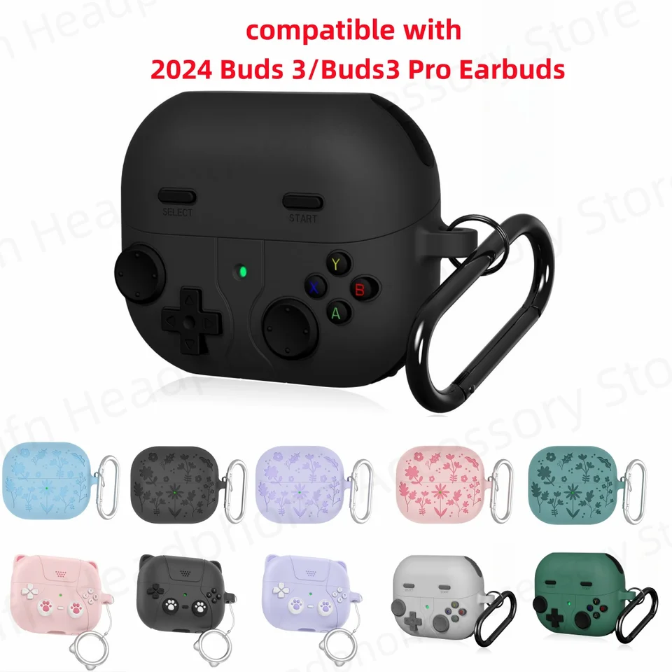 3D karikatúra kremíkového puzdra pre Samsung Galaxy Buds 3 Pro Case Protector Wireless Chráni