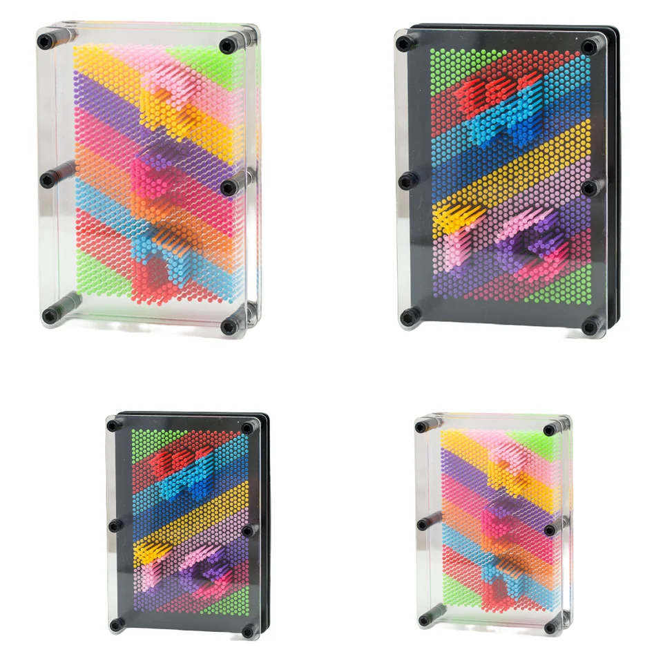 3d klonový kovový kolík Antistress Art Clone Model Model detské hračky Pinscreen ihlová doska sochy