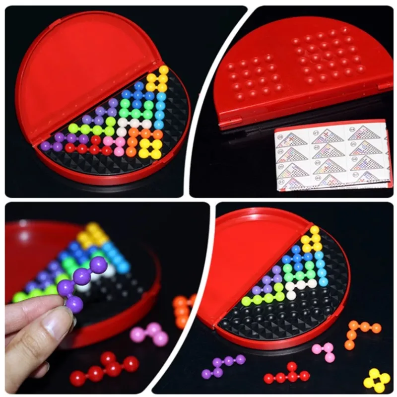 3D korálkové puzzle logické myslenie Budovy Bloky 180 výziev inteligencie Games Focus Travel Game Montessori Hračky Darček