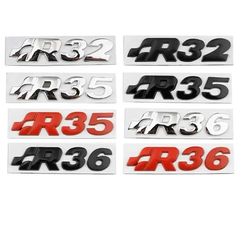 3D kov R32 R35 R36 Zadný kmeň zavádzací znak odznaku pre VW SR32 SR35 SR36 Volkswagen Golf MK4 Passat Tiguan