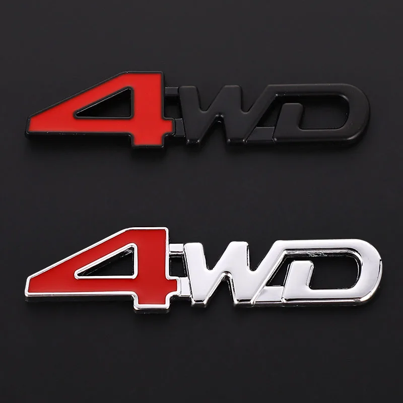3D kovová nálepka 4WD EMBLEM 4X4 ODDICKY OBDEKY PRE HONDA MITSUBISHI ASX OUTLANDER LADA CRV ASCORD CIVIC SUZUKI GRAND Vitara Swift
