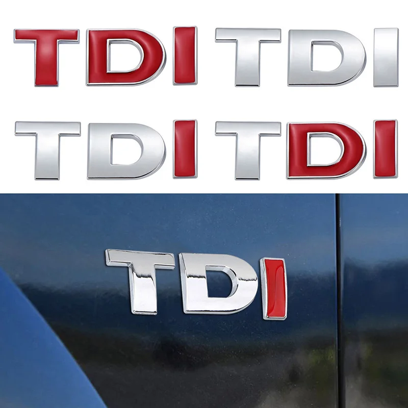 3D kovové auto TDI Logo Logo Trunk Emblem BADGE STANCERS PRE VW GOLF 4 5 6 7 Polo Jetta Passat MK2 MK4 MK5 MK6 MK7 Príslušenstvo
