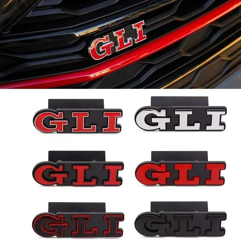 3D kovové autá Listy GLI Logo Zadný kmeň predný gril znak nálepky pre nálepky pre Jetta MK2 MK4 MK5 MK6 MK7 MK8