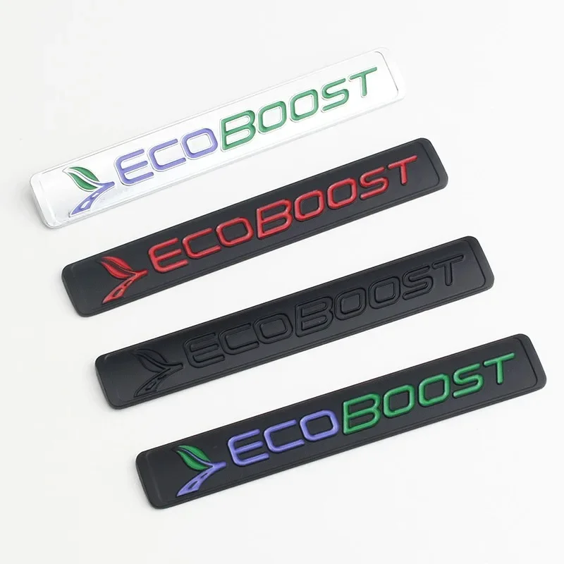 3D kovové logo Ecoboost Embelm Car Trunk Badge pre Ford Focus Mondeo Mk2 MK4 KUGA ECOSPORT EPXLORER ECOBOOST STRACKERS ACTIPORY