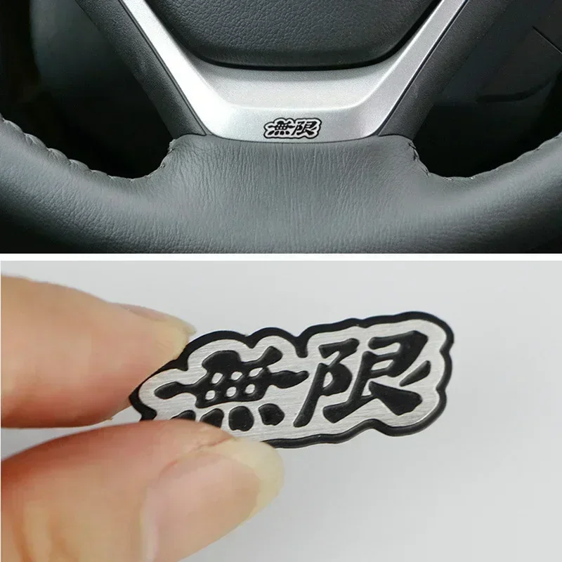 3D kovové mugénové logo auto volant znak znak nálepky nálepky pre Honda Accord Civic CRV Crosstour HRV City Jazz Doplnky