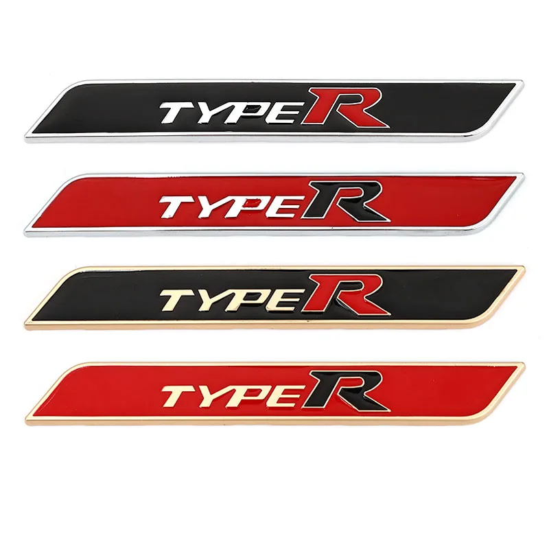 3D kovové nálepky na autá Typ r logo Zmluvné nálepky pre honda typu R Racing Sport Logo Civic Accord Crv HRV City Crider Greiz