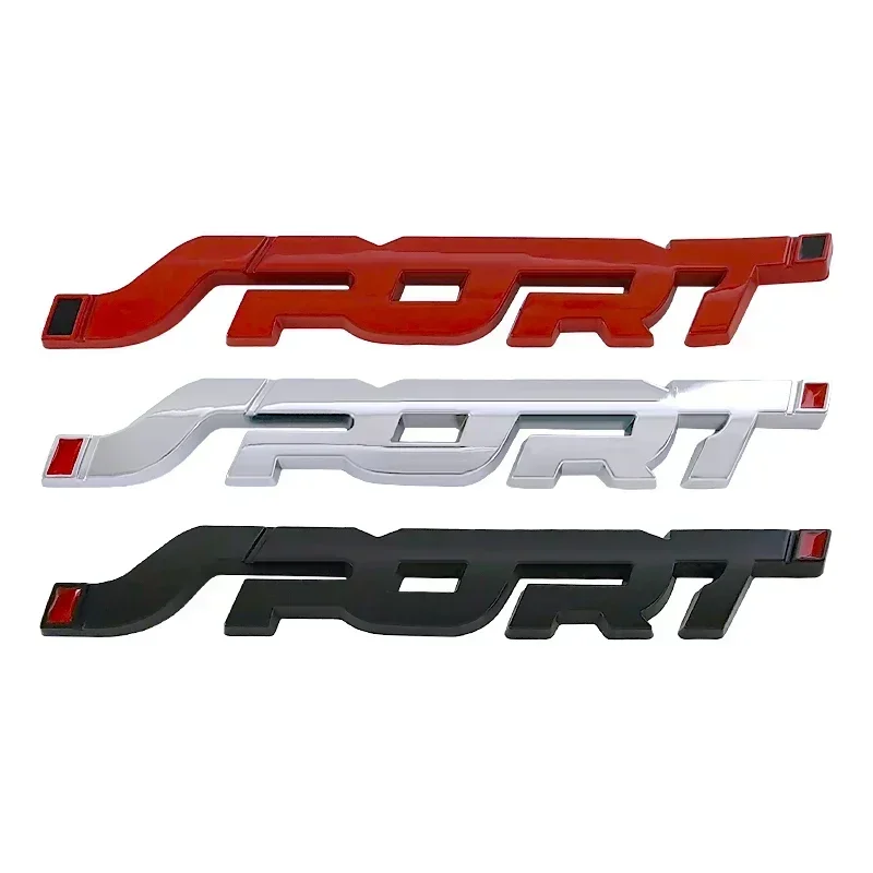 3D kovové športové logo Zadný batožinový kufre Tailgate Fender Emblem odznak nálepky pre Ford Focus Fiesta Mondeo