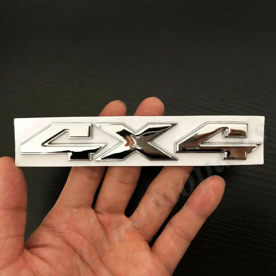 3D kovový chróm 4x4 kmeňa zadného znaku odznak nálepky Turbo V6 Sport 4WD