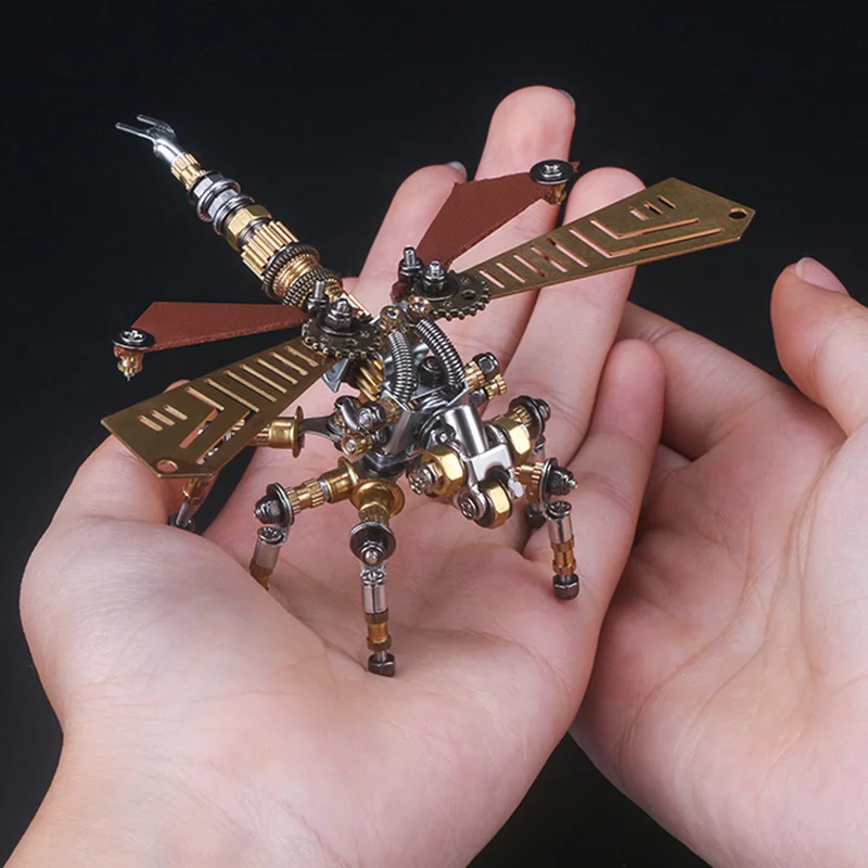 3D kovový dragonfly model DIY mechanické mantis hmyz montáž súprav
