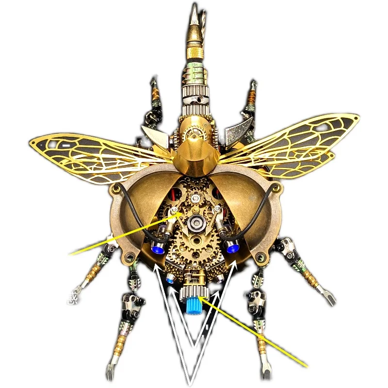 3D kovový hmyzový model puzzle Model vysoké obtiažnosti DIY Mechanická súprava na zostavenie chrobákov s