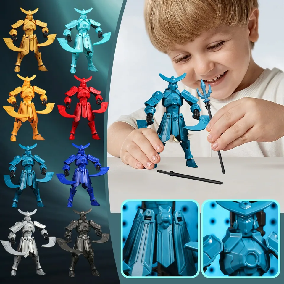 3D kreatívne viacpolované pohyblivé svalnaté robotické roboty tlačené figuríny figuríny Model Doll Hračky pre deti pre dievčatá darček