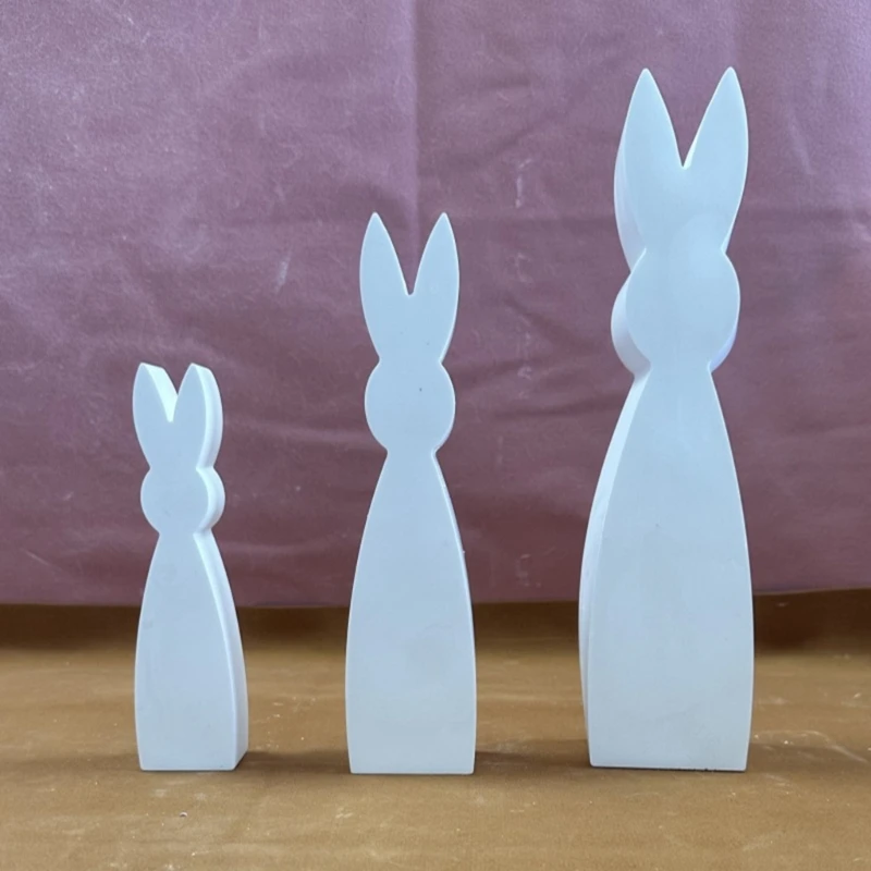 3D Králiková živicia pleseň Veľkonočná králičie živice forma pre DIY Veľkonočné odstupňované dekorácie