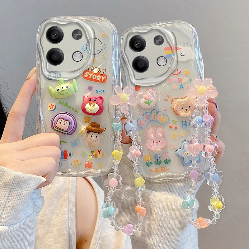 3d Kuromi Cartoon Puzdet pre telefón pre Oppo F25 F23 F21 F19 F17 F11 F9 F21S Pro Plus Nájdite X3 Lite s náramným reťazcom Cute Cover Bear Cover