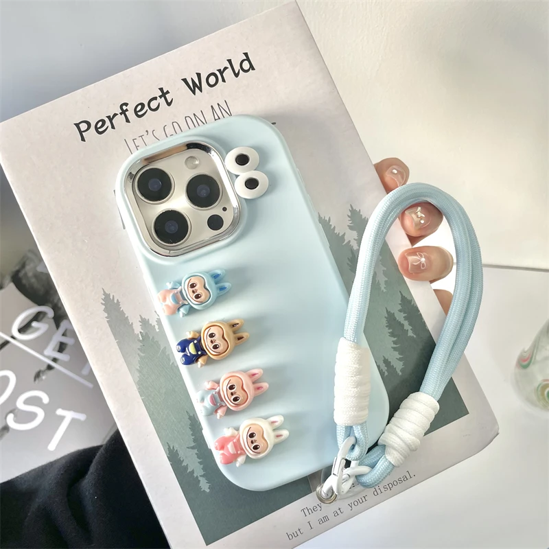 3D lababu Cartoon Puzdet pre Samsung Galaxy S24 S23 Plus S22 S21 S20 Fe Poznámka 20 Ultra 10 A750 s mäkkým krytom zápästia