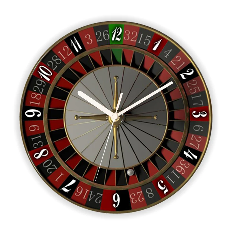 3D Las Vegas poker ruleta nástenné hodiny pre herňu kasíno darčekové pokerové karty rýb Klub veľké dekoratívne nástenné hodinky Domovod