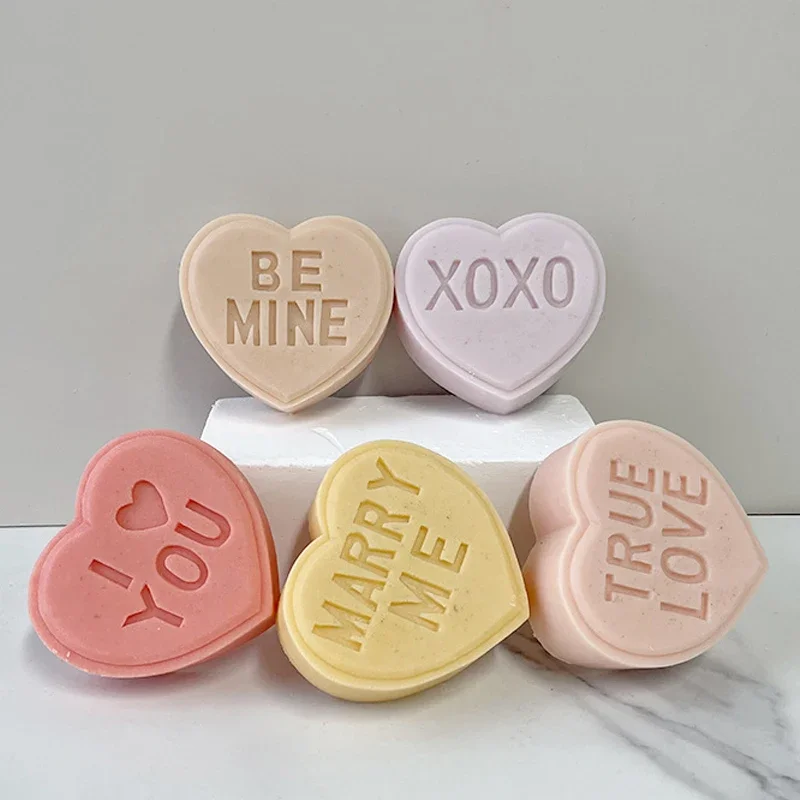 3D Love English Slogan Silikone Sviečka forma DIY