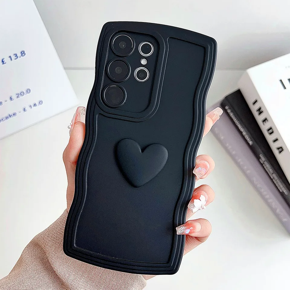 3D Love Heart Lens Chráni puzdro na silikónový telefón pre Motorola Moto E13 E22 4G Moto G73 G72 G53 G20 G30 G13 G23 WAVY ZA