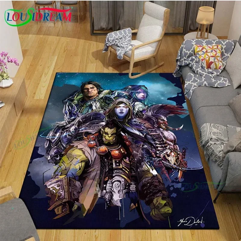 3D luxusná hra World W-Warcraft Carpet pre izbu Domov Dekorácie pohovky, deti veľká dekorácia podlahová rohož jogy rohož Veľký koberec