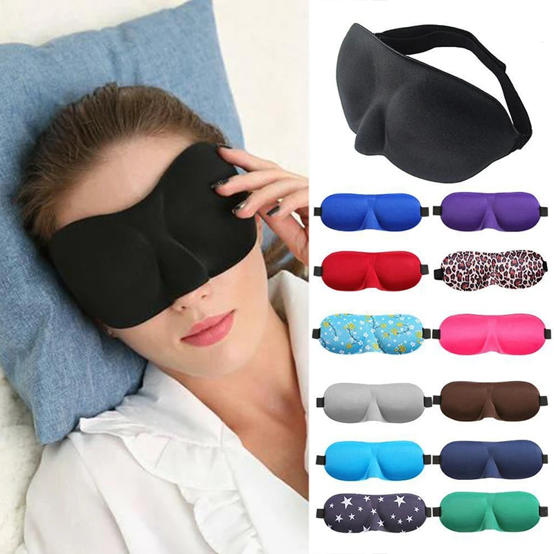 3D Maska na spanie z masky na ľahké oči pre odtiene spánku pohodlie na odtiene cestovania zdriemnutia slepá s spánkom pomoci s očami Masky