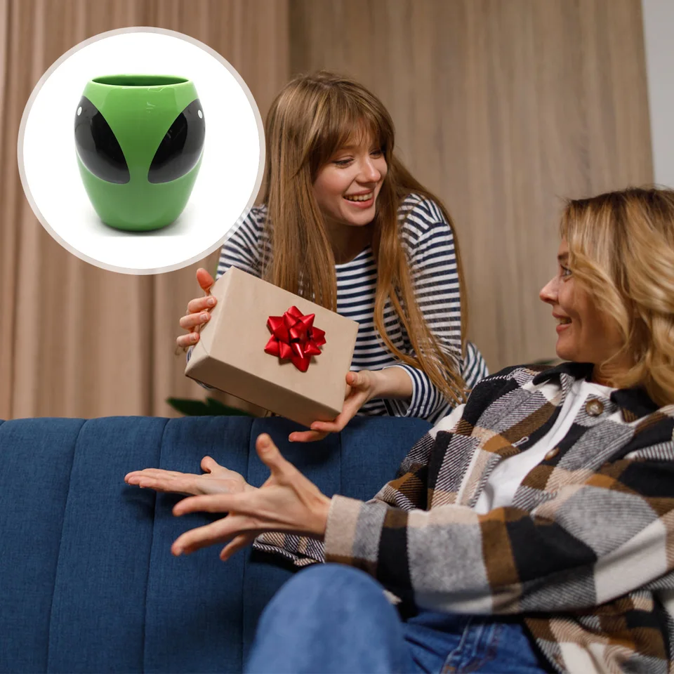 3D mimozemská keramická šálka kávy s jemným spracovaním štýlové vzhľady kreatívny čajový pohár vhodný pre horúce studené nápoje jedlá