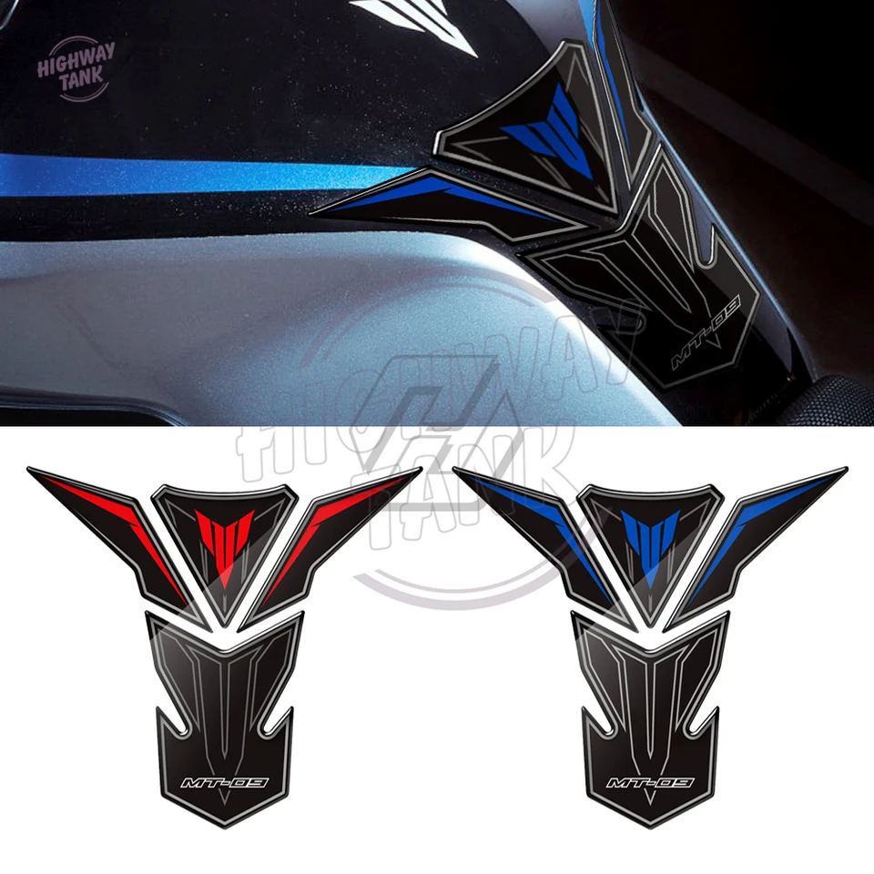 3D motocyklový plynový nádrž na ochranu podložky OBSAH 3D živice pre Yamaha MT-09 MT09 2013- 2015