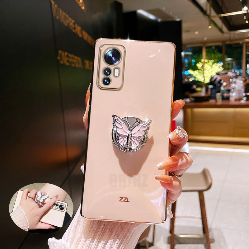 3D Motýľový držiak na držiak na držiak telefónu pre puzdro pre Samsung Galaxy S23 S22 S21 S20 POZNÁMKA 10 9 8