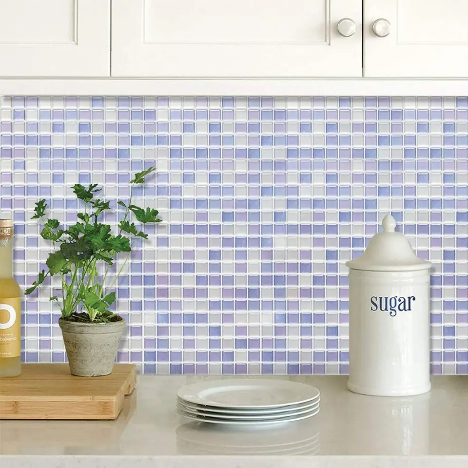 3d mozaiková nálepka Stiapka Self-pasívne Pu lepidlá odolné voči olejovej tapete pre kuchyňu backsplash kúpeľňu na stenu dekorácie domov