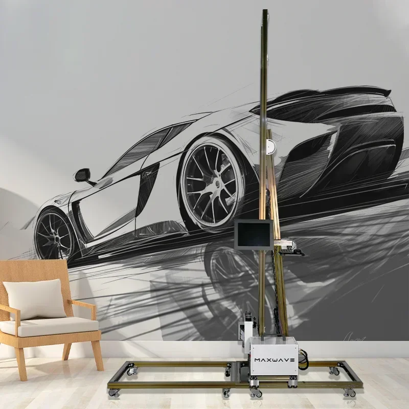 3D nástenná tlačiareň atramentová tlačiareň nástenná maľba nástenná tlačiareň so skutočným 7-farebným UV atramentom s vysokým rozlíšením dotyk