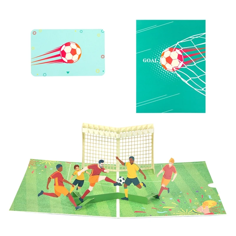 3D Pop Up Football Greating Card Kit Prekvapenie záhadných športových kariet pre deti deti dievčatá chlapci narodeniny darček
