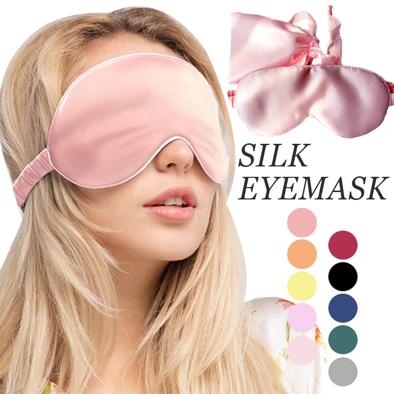3D prírodné hodvábne masky na spánok Mask