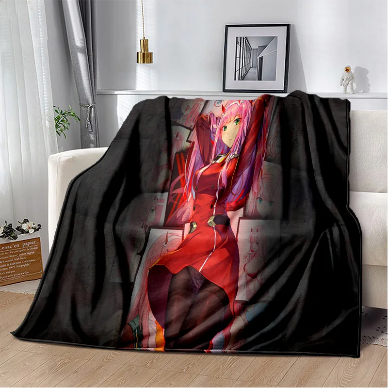 3D sexy dievča Zero Dvoj miláčik v mäkkej plyšovej prikrývke vo Franxx