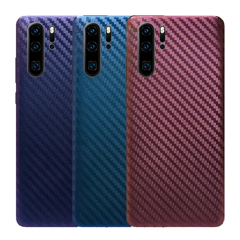 3D sfarbená koža z uhlíkových vlákien pre Huawei Mate 30 Pro P40 Pro P30 P20 Lite Nova 6 SE 5i Nova 4 3E 3i Gradient Decal Film