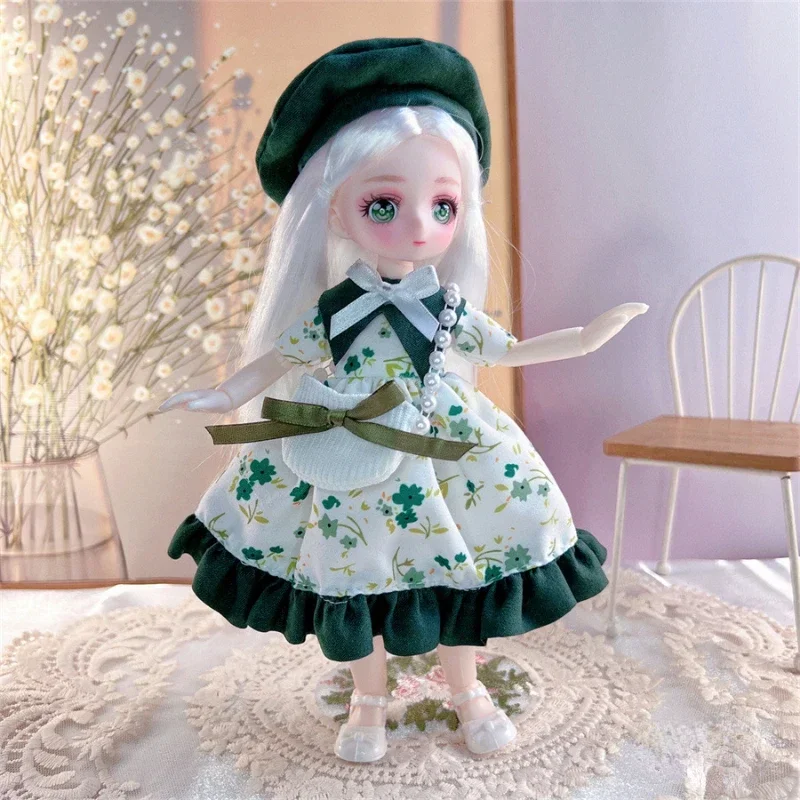 3D simulácia maľované oči manga tvár 23 cm bjd závesnú bábiku a oblečenie viac pohyblivých hračiek pre dievčatá