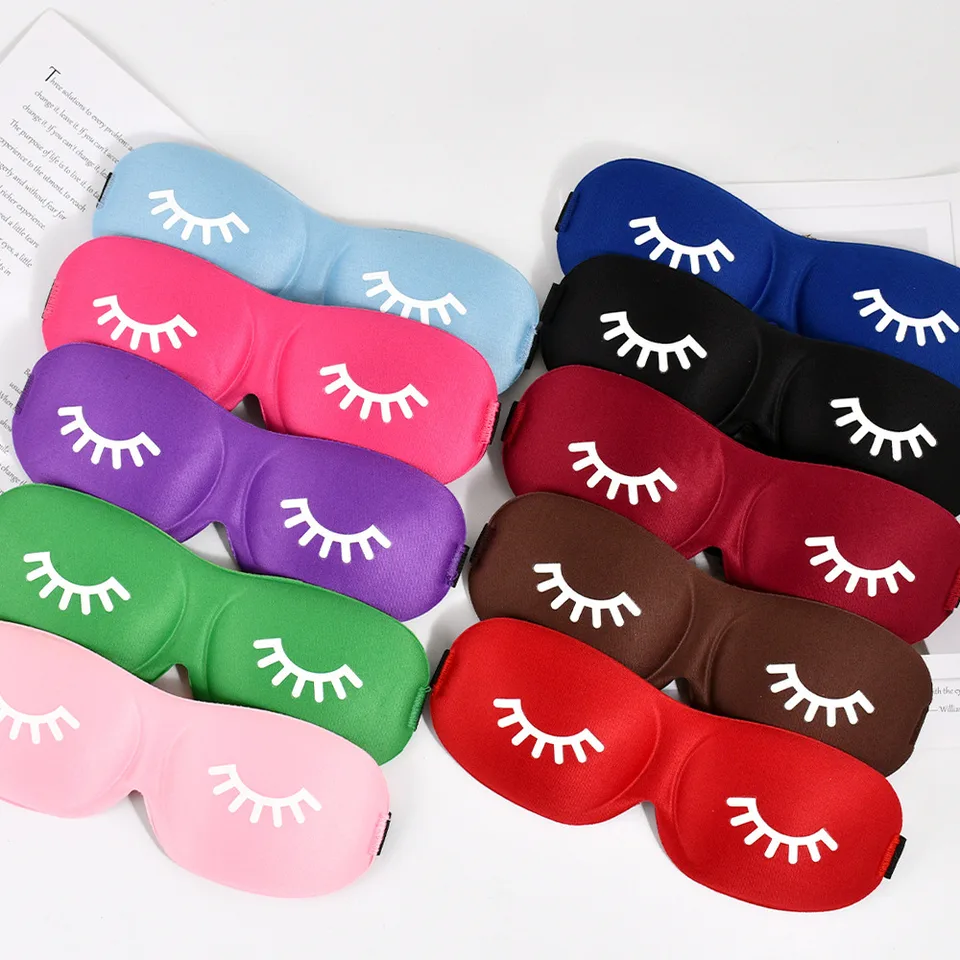3D spánková maska ​​Krásne mihalnice spanie oči Maska Eyeshade Sleep Aid